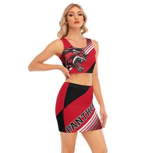 Uniformes de cheerleading en gros bleu et blanc, uniformes de cheerleading les plus vendus, uniformes de cheerleading deux pièces - Product Image 1