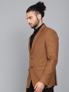 เสื้อเบลเซอร์ผู้ชายสีคาราเมลแบบกระดุมสองแถว ดีไซน์ทันสมัย คุณภาพส่งออก เหมาะสำหรับงานปาร์ตี้ในออฟฟิศและโอกาสพิเศษ มีจำหน่ายในราคาส่งออก - Product Image 4