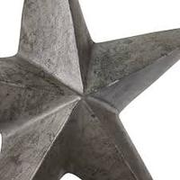 Metal Popular producto barato decoración del hogar Galvanizado Estrella Media Perchas gris corazón para la decoración de jardinería