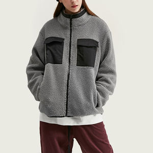 Oem Sweat A Capuch Thermiqu <b>Mens</b> <b>Sherpa</b> <b>Fleece</b> Full Zip <b>Hoodie</b> Satin Trims Blank Oversized Crewneck Sweatshirt Zip Up Hoody - Product Image 4