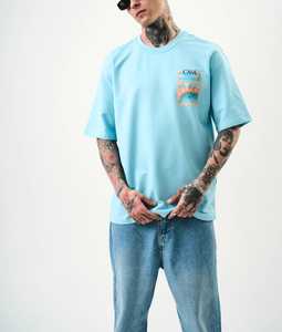 เสื้อยืดผู้ชายผ้าคอตตอนผ้าโพลีเอสเตอร์เสื้อยืดลำลองสไตล์สตรีทแวร์ดีไซน์ใหม่ - Product Image 1