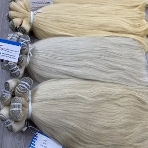 Harga Pabrik Kain Lurus Weft Sederhana Rambut Manusia Toko Rambut Lembut Berkilau Warna Eropa