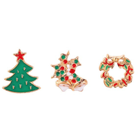 Broche de noël en métal personnalisé en émail doux, broches et épingles de noël, vente en gros