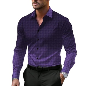 Camisas de manga larga de diseño de tendencia, camisas personalizadas con estampado de sublimación, camisas de hombre con estilo transpirables de alta calidad - Product Image 3