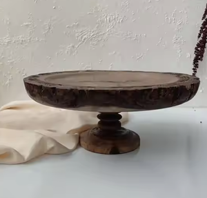 Single Tier <b>Cake</b> Serving <b>Wooden</b> <b>Cake</b> Stand Custom Shape <b>Cake</b> Serving Stand for Birthdays & Weddings - Product Image 5