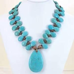 2025 plus récent collier de perles en résine bohême fait à la main multicolore collier pendentif en résine - Product Image 1