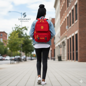 NSPDK Sorority Backpack Stylish Bookbag Durable Corduroy Rucksack Fashion Student Backpack Outdoor Hiking Travel Daypack - Product Image 4