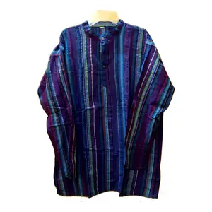 Camiseta de algodón con estampado indio para hombre, túnica de estilo bohemio, gitano, GC-AP-110