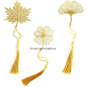 Conjunto de 4 marcadores promocionales chapados en oro de diseño de lujo único de aspecto elegante hechos de metal resistente de la India al precio más bajo - Product Image 3