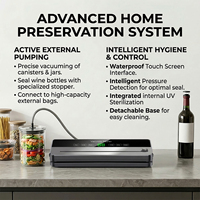 65kPa 120W 30cm 4L/min sec humide ecran LED cuisine alimentaire machine sous vide soudeuse emballage alimentaire