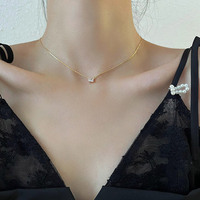 Collier en Moissanite Baguette Dorée en Gros, Faible MOQ, Bijoux Pierre de Naissance