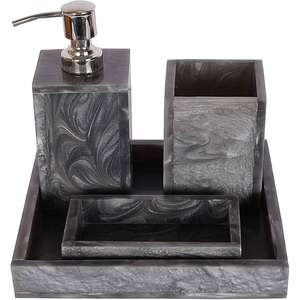 ชุดอุปกรณ์ห้องน้ำเรซิ่นทำมือสุดหรู พร้อมชุดอุปกรณ์ห้องน้ำบนเคาน์เตอร์ดีไซน์หรูหรา สำหรับตกแต่งภายในสไตล์โมเดิร์น นำเข้าจากอินเดีย - Product Image 1