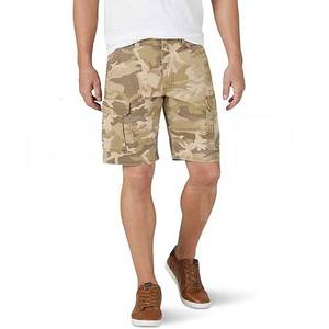 Shorts Cargo décontractés pour hommes de haute qualité solide teint uni respirant toile confort ceinture élastique conception extensible en gros - Product Image 1