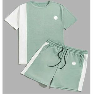 Vêtements pour hommes 13 couleurs T-shirt surdimensionné Ensemble short et t-shirt décontracté 2 pièces pour hommes - Product Image 5