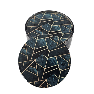 Juego de posavasos de té de madera de seis piezas al por mayor, esteras y almohadillas elegantes con caja, fabricados y exportados por Indian Company - Product Image 1