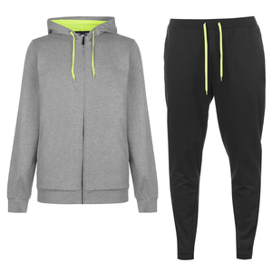 Conjunto de chándales deportivos informales de talla grande para hombre, pantalones de chándal con capucha de lana de invierno de Algodón 100% con parte inferior estampada incluida - Product Image 1