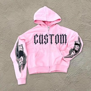 Sudadera con capucha recortada para mujer, tela de punto cómoda informal, envío rápido, estampado bonito en el cuello con capucha frontal para la temporada de invierno - Product Image 3