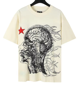 Venta al por mayor de colores personalizados de gran tamaño unisex 100% algodón camiseta impresa en blanco Top Casual transpirable camisetas ropa de hombre - Product Image 2