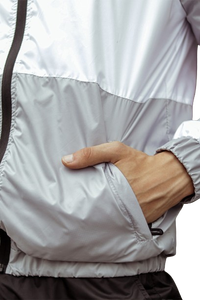 2024 personnalisé en gros coupe-vent veste hommes été en plein air course imperméable coupe-vent fermeture à glissière imprimé motif pas cher - Product Image 4