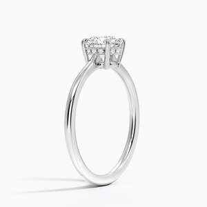 Bague en diamant Halo caché haut de gamme Elle Style bague de mariée Original 14K or Moissanite bijoux en diamant pour elle - Product Image 4