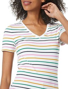 T-shirts à col en V pour femmes extensibles, ajustés et confortables Vente en gros - Product Image 3