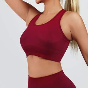 เสื้อกั๊กกีฬาชนิดไขว้ด้านหลังเป็นมิตรต่อสิ่งแวดล้อมของผู้หญิงเสื้อกล้ามเล่นโยคะไร้ตะเข็บระบายอากาศได้แผ่นรองหน้าอกผ้าสแปนเด็กซ์พร้อมเสื้อกั๊กสำหรับใส่ออกกำลังกาย - Product Image 2