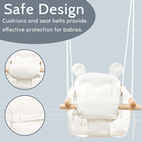 Chunlei OEM toile sécurisée hamac intérieur et extérieur temporaire balançoire suspendue en bois pour bébé