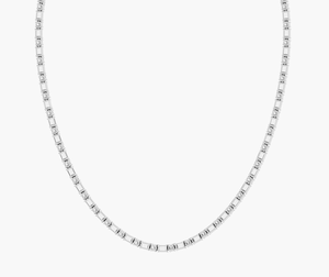 สร้อยคอเพชรทรงเทนนิส 15.5 กะรัต สีมรกต ผลิตในห้องปฏิบัติการ ทองคำ 14K ชุบโรเดียม เกรด DEF VVS VS ความยาว 14 นิ้ว ดีไซน์หรูหรา ระดับพรีเมียม - Product Image 4