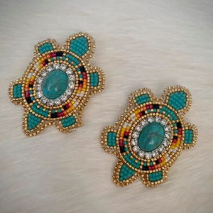 Pendiente de cuentas de tortuga bordado hecho a mano Premium moda último Agregar nueva ternura personalización alta calidad único para niña - Product Image 1