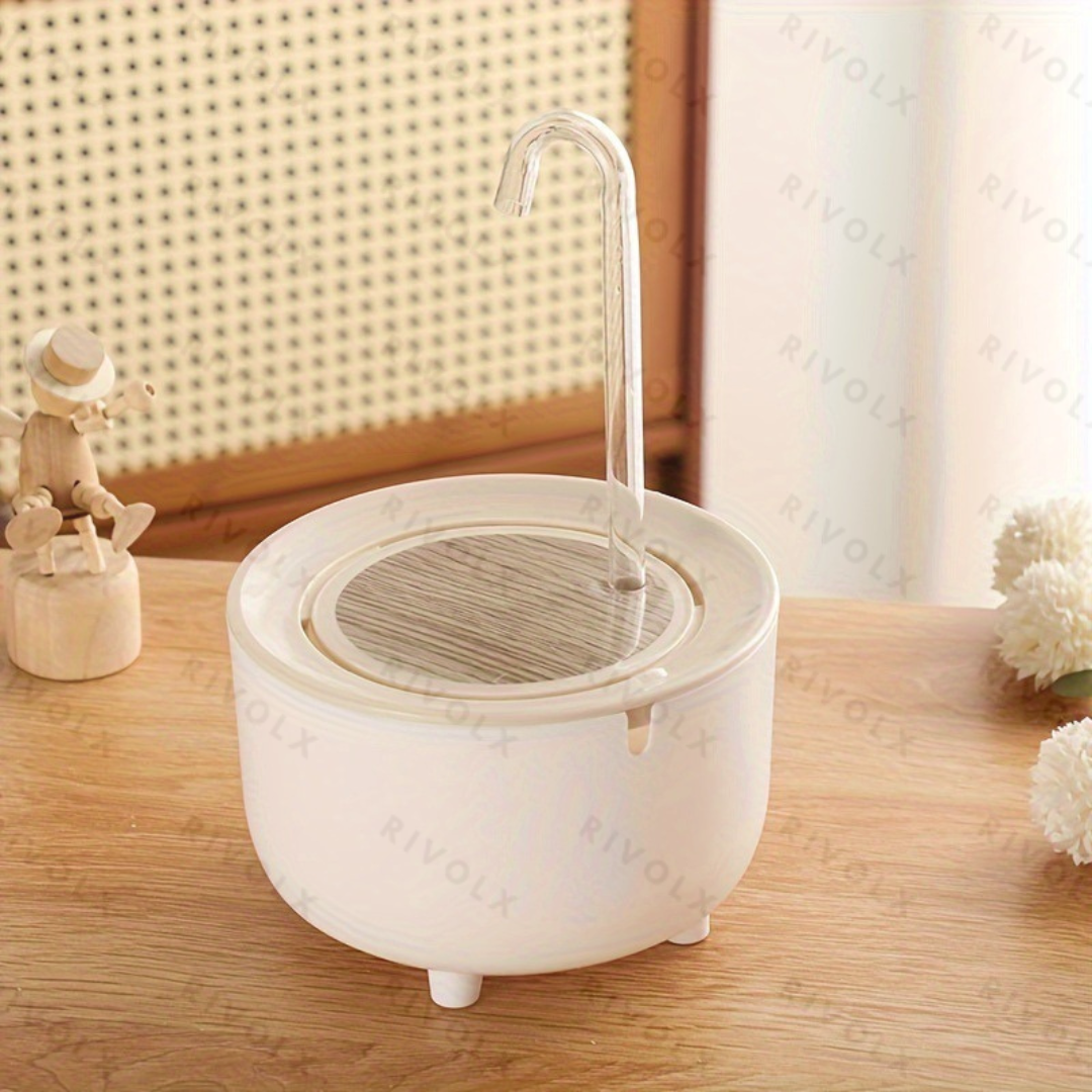 Distributeur d'eau en bois avec motif de petite tête de dragon en cristal
