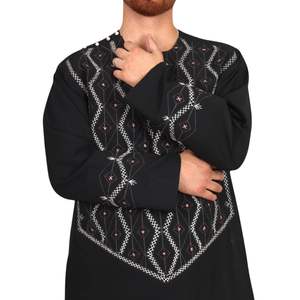Robe afghane pour homme en or noir brodé de qualité supérieure, tenue traditionnelle Perahan Tunban, vêtements islamiques pour homme, costume culturel pashtun - Product Image 3