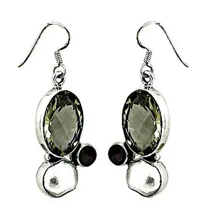 Boucles d'oreilles pendantes en argent 925 avec améthyste verte pour femmes, à porter au quotidien - Product Image 3