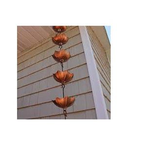 Cadena de lluvia de Metal con forma de flor de hierro grueso, cadena colgante decorativa para exteriores, de alta calidad, nuevo diseño - Product Image 4