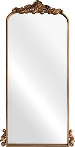 Miroir sur pied antique avec cadre doré décoratif pour la décoration de la maison de luxe, pièce d'accentuation - Product Image 3