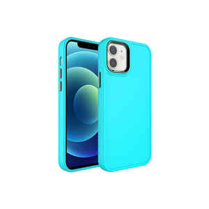 Étui de protection Netzy Luxury Turquoise SAFA Botox pour iPhone 12, cadre rigide avec design de boutons, coque de téléphone portable en métal de luxe - Product Image 1