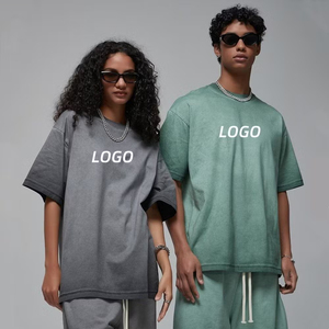 Camiseta Extra Grande para Hombre, 100% Algodón, 230g-260g, Lavado Ácido |   Logotipo personalizado Mineral Vintage Stone Washed - Product Image 4