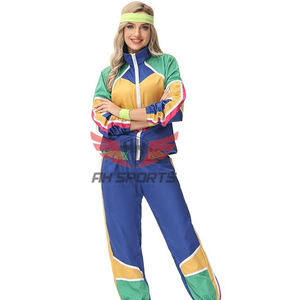 Conjunto Deportivo Retro de Dos Piezas para Mujer, Chaqueta y Pantalones Cortavientos Transpirables de los 80, Ropa Deportiva Hip Hop, Estilo Vintage Informal - Product Image 1