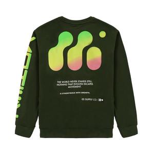 เสื้อสเวตเตอร์คอกลมสำหรับผู้ชายเสื้อสเวตเตอร์คอกลมผ้าฝ้าย100% เปล่าใส่ได้ทั้งชายและหญิง - Product Image 1