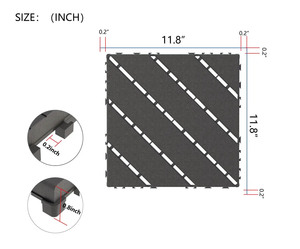 Custom OEM ODM WPC Composite <b>Deck</b> Tiles 300x300mm High Strength Commercial Outdoor Flooring Factory - Product Image 5