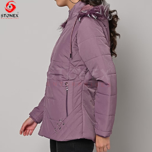 2023 conception Unique doudoune femmes manteau à bulles avec capuche col haut fermeture éclair coupe ample rembourré vestes Offre Spéciale - Product Image 2