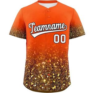 Camiseta de Béisbol Personalizada Unisex con Botones, Impresión por Transferencia de Calor, Secado Rápido, Transpirable, Tallas Grandes, Antibacteriana, para Equipos - Product Image 3