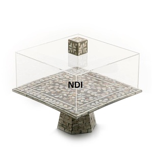 Support de service pour pâtisseries, design courbé à la main, finition nacre, décoration de table, pour fêtes d'anniversaire et usage domestique - Product Image 5