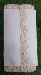 custom made in stone work machine embroidered ribbons and laces and in <b>colours</b> for ladies garments in 1.5 inch width - Product Image 2