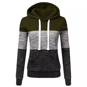 เสื้อฮู้ดดี้สปอร์ตผู้หญิง ดีไซน์หรูหรา สีพื้น ผ้าผสมขนสัตว์/ฝ้าย สำหรับฤดูหนาว ระบายอากาศด้านหน้า แห้งเร็ว - Product Image 1