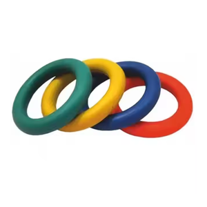 Ensemble de bagues en caoutchouc de couleurs assorties durables Tennikoit Quoits Anneaux de fitness ronds et unis pour les activités sportives et amusantes - Product Image 6