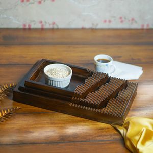 ถาดเสิร์ฟไม้ CNC คุณภาพสูง งานแฮนด์เมด ตกแต่งธรรมชาติ พร้อมจำหน่าย คุณภาพดีที่สุด - Product Image 2