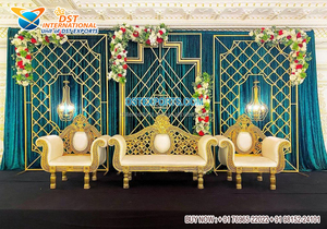 Elegante y Ligero Fondo de Escenario de Metal con Media Jaula para Bodas Cristianas con Tamaño Personalizado - Product Image 5