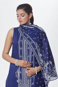 ปากีสถาน2025ดีไซน์ใหม่เป็นมิตรกับสิ่งแวดล้อมระบายอากาศได้ดีของผู้หญิงชาลวาร์ลำลองสำหรับผู้หญิงลายปักสีพื้นแบบซักได้ - Product Image 3