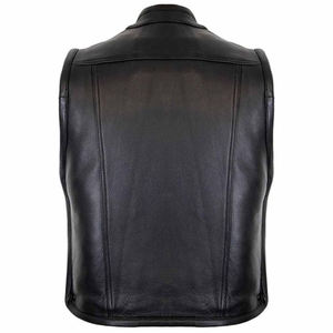 Gilet de moto en cuir pour homme sur mesure, style gilet de groupe de motards Soa, coupe décontractée, haute qualité, produit très vendu - Product Image 3