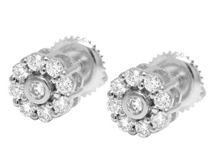 ต่างหูสตั๊ดพรีเมี่ยมพร้อมเพชรสำหรับปลูกในห้องแล็บคลาสสิก10K ชุบทองดีไซน์สำหรับผู้หญิงของขวัญวันครบรอบงานหมั้น - Product Image 2